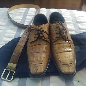 Shoes and matching belt